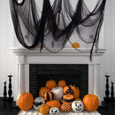 Whaline Halloween Black Creepy Cloth 276 x 87 inch Spooky Halloween Decoration for Haunted Houses Party Supplies