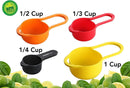 TRENDS home 8 Pc Stackable Mixing Bowl Set, Colorful Kitchen Mixing Bowls, Ideal kitchen mixing bowls, Nesting Mixing Bowls & Measuring Cups, Durable BPA Free Plastic Mixing Bowl set with handles.