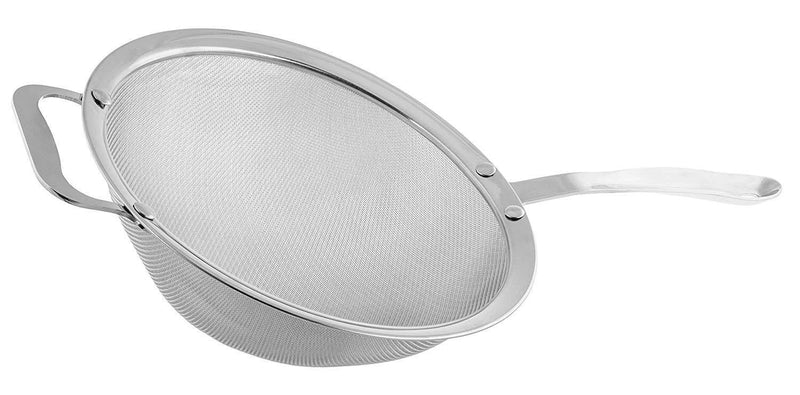 KUKPO Strainer - Fine Stainless Steel Double Mesh Strainer, 9 Inch Diameter!