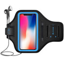 LOVPHONE iPhone X/XS Armband Sport Running Exercise Gym Sportband Case for iPhone X/iPhone Xs,Fingerprint Sensor Access Supported, with Key Holder & Card Slot,Water Resistant and Sweat-Proof(Blue)