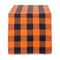 DII Cotton Buffalo Check Table Runner for Family Dinners or Gatherings, Indoor or Outdoor Parties, Halloween, & Everyday Use (14x72",  Seats 4-6 People), Orange & Black