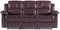 Homelegance Resonance 83" Bonded Leather Double Reclining Sofa, Brown