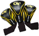 Team Golf NCAA Contour Golf Club Headcovers (3 Count), Numbered 1, 3, & X, Fits Oversized Drivers, Utility, Rescue & Fairway Clubs, Velour lined for Extra Club Protection