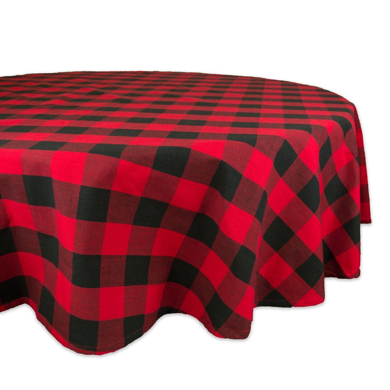 DII Cotton Buffalo Check Table Runner for Family Dinners or Gatherings, Indoor or Outdoor Parties, Halloween, & Everyday Use (14x72",  Seats 4-6 People), Orange & Black