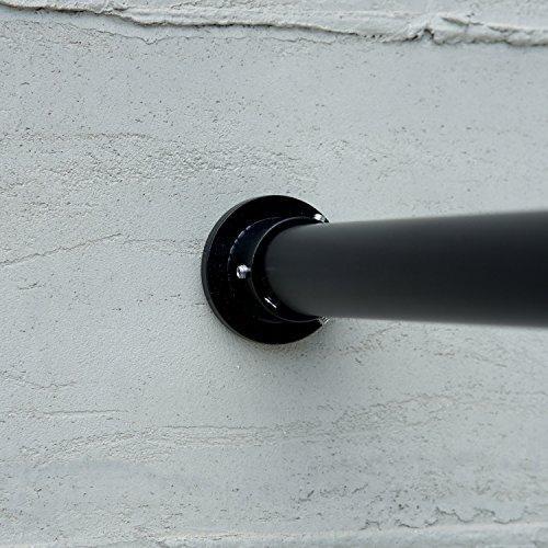 RoomDividersNow Premium Tension Curtain Rod, 120in-150in (Black)