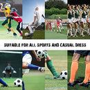 saounisi Unisex Tube Socks Stripe,2 Pairs Knee High Football Soccer Volleyball Baseball Cheerleading Team Socks