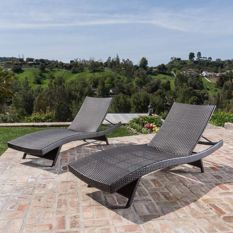 Christopher Knight Home 294919 Lakeport Outdoor Adjustable Chaise Lounge Chair (Set of 2)