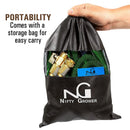 Nifty Grower 100ft Garden Hose - All New Expandable Water Hose with Double Latex Core 3/4" Solid Brass Fittings Extra Strength Fabric - Flexible Expanding Hose with Storage Bag for Easy Carry