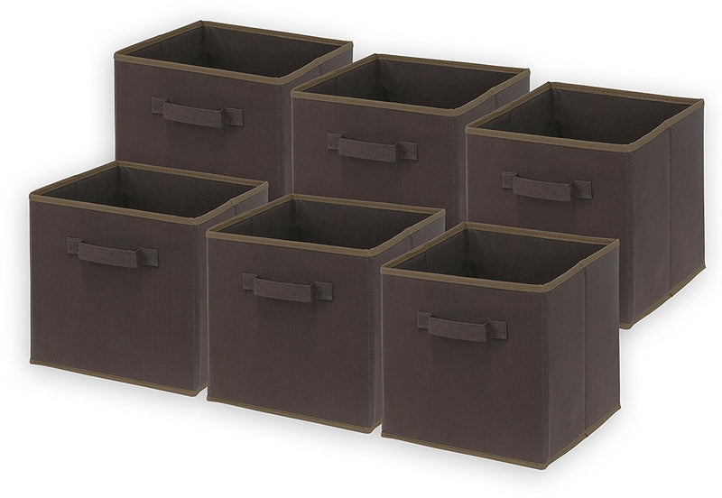 KaryHome  6 Pack - SimpleHouseware Foldable Cube Storage Bin, Black