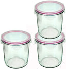 Glasslock RP529 Round Oven Safe Food Glass Container 720ML (24Ounce), Set of 3