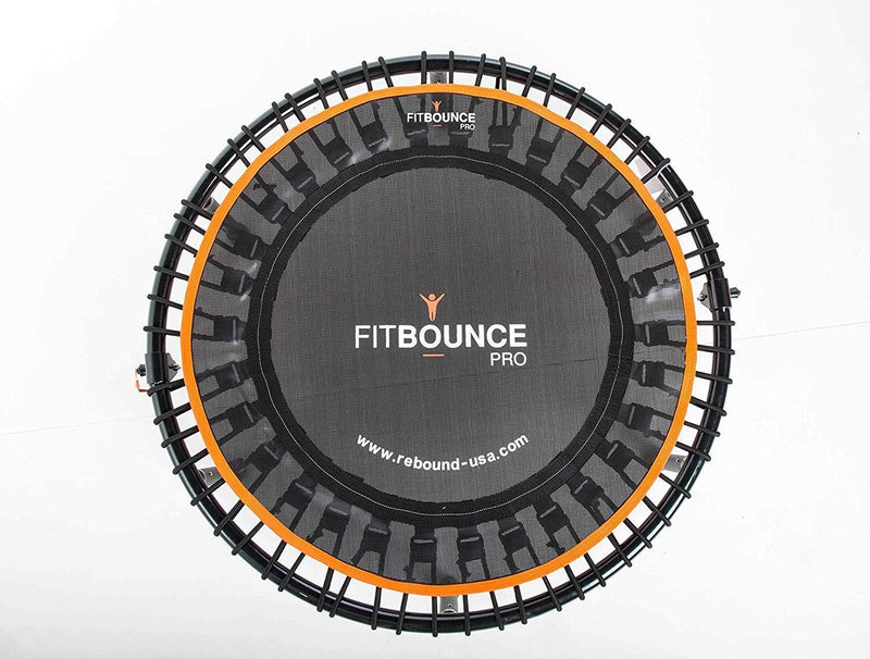 FIT BOUNCE PRO II Bungee Rebounder | Half Folding, Silent& Beautifully Engineered Professional Mini Trampoline for Adults & Kids | Includes DVD, Storage Bag & BounceCounter| Free Online Video Workouts
