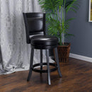 Great Deal Furniture Davis Fabric Swivel Backed Counter Stool