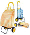 Dbest  Trolley Dolly, Brown Shopping Grocery Foldable Cart