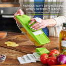 Mandoline Slicer - Premium Vegetable Potato Slicer Grater - Food Storage, 5 Blades & Hand Protector by Braviloni