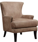 Emerald Home Furnishings Nola Brown Accent Chair with Faux Suede Upholstery And Nailhead Trim