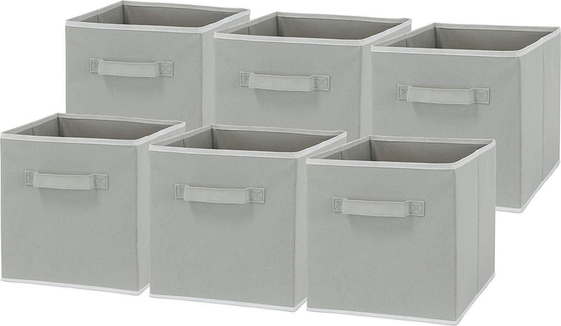 KaryHome  6 Pack - SimpleHouseware Foldable Cube Storage Bin, Black