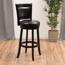 Great Deal Furniture Davis Fabric Swivel Backed Counter Stool