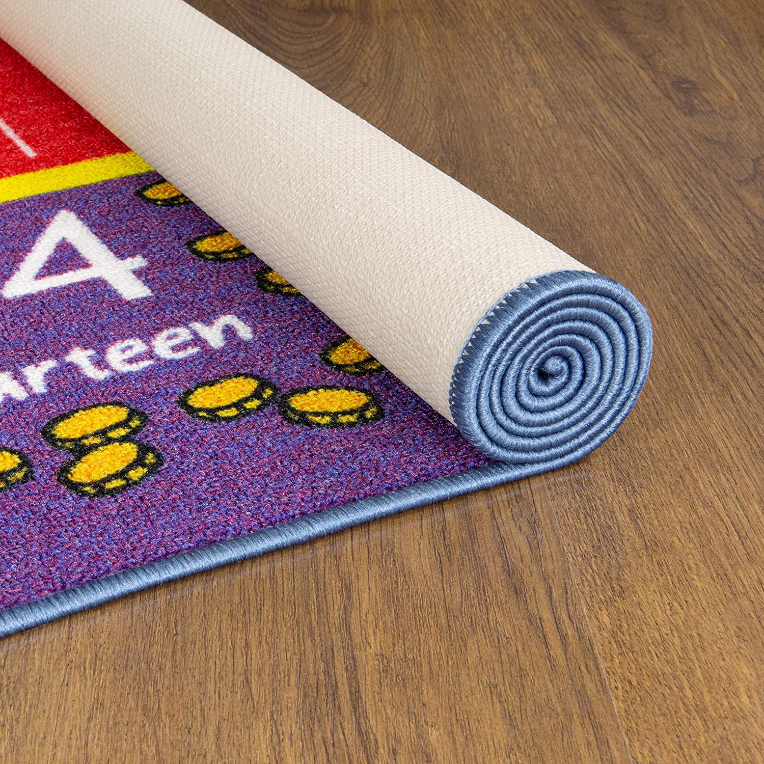 KC Cubs Playtime Collection Math Symbols, Numbers and Shapes Educational Learning Area Rug Carpet for Kids and Children Bedroom and Playroom (5' 0" x 6' 6")
