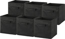 KaryHome  6 Pack - SimpleHouseware Foldable Cube Storage Bin, Black