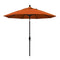 California Umbrella 9' Round Aluminum Market Umbrella, Crank Lift, Collar Tilt, White Pole, Sunbrella Pacific Blue