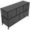 Sorbus Dresser with 5 Drawers - Furniture Storage Tower Unit for Bedroom, Hallway, Closet, Office Organization - Steel Frame, Wood Top, Easy Pull Fabric Bins (Black/Charcoal)