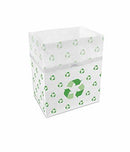 Clean Cubes 13 Gallon Disposable Trash Cans & Recycling Bins, 3 Pack (White)