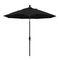 California Umbrella 9' Round Aluminum Market Umbrella, Crank Lift, Collar Tilt, White Pole, Sunbrella Pacific Blue