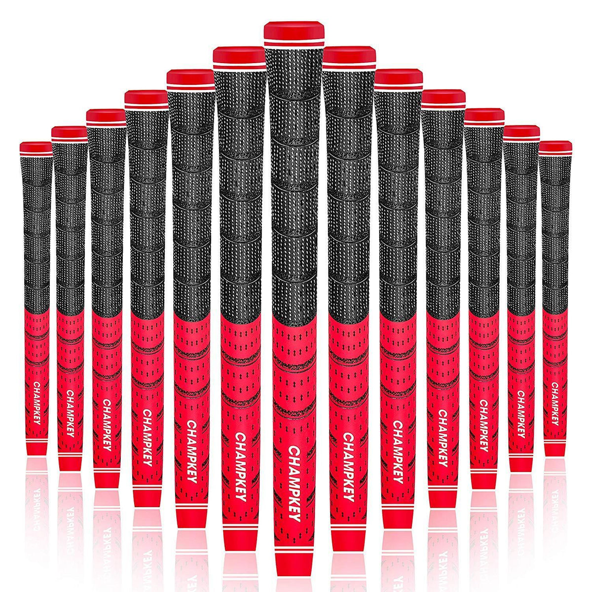 Champkey Multi Compound Golf Grips Set of 13 (5 Oz Solvent,Hook Blade,15 Tapes & Vise Clamp Available)-Choose Between 13 Grips & All Repair Kits and 13 Grips & 15 Tapes