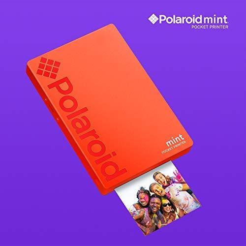 Polaroid Mint Pocket Printer W/ Zink Zero Ink Technology & Built-In Bluetooth for Android & iOS Devices - Black