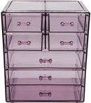 Sorbus Cosmetics Makeup and Jewelry Big Storage Display-Stylish Vanity, Bathroom Case, 4 Large, 2 Small Drawers, Clear