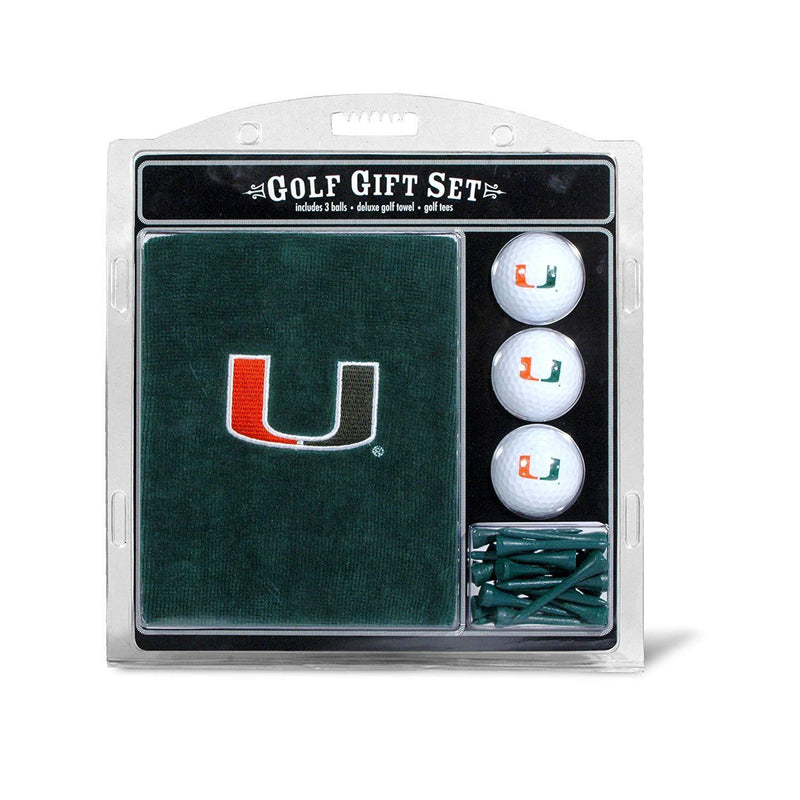 Team Golf NCAA Gift Set Embroidered Golf Towel, 3 Golf Balls, and 14 Golf Tees 2-3/4" Regulation, Tri-Fold Towel 16" x 22" & 100% Cotton