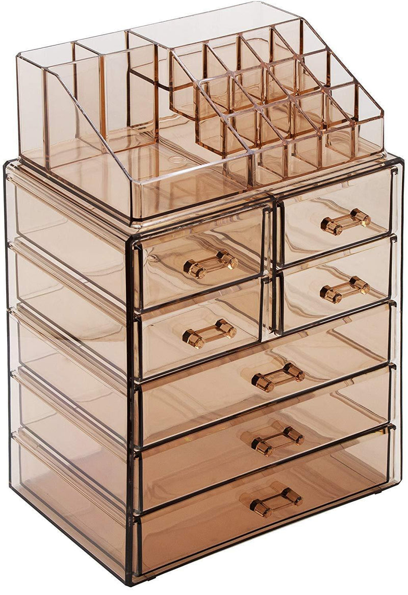 Sorbus Acrylic Cosmetic Makeup and Jewelry Storage Case Display-Spacious Design-for Bathroom, Dresser, Vanity and Countertop (4 Large, 2 Small Drawers, Clear)