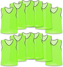 Unlimited Potential Nylon Mesh Scrimmage Team Practice Vests Pinnies Jerseys Bibs for Children Youth Sports Basketball, Soccer, Football, Volleyball (Pack of 12)