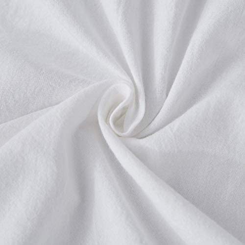 100% Washed Cotton Duvet Cover 3 Piece, Comforter Cover California King Size, Ultra Soft with Zipper Closure, Corner Ties, Simple Bedding Style, Gray White Plaid by SORMAG