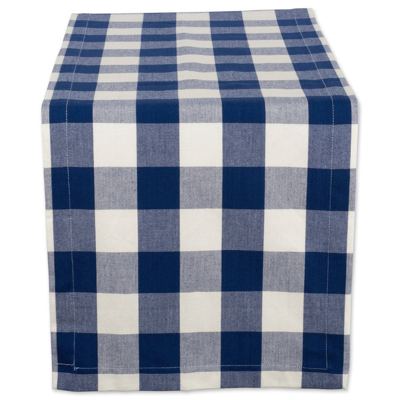 DII Cotton Buffalo Check Table Runner for Family Dinners or Gatherings, Indoor or Outdoor Parties, Halloween, & Everyday Use (14x72",  Seats 4-6 People), Orange & Black