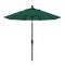 California Umbrella 9' Round Aluminum Market Umbrella, Crank Lift, Collar Tilt, White Pole, Sunbrella Pacific Blue