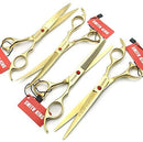 Elfirly 7.0in Professional Pet Grooming Scissors Set,Straight & Thinning & Curved Scissors 4pcs Set for Dog Grooming
