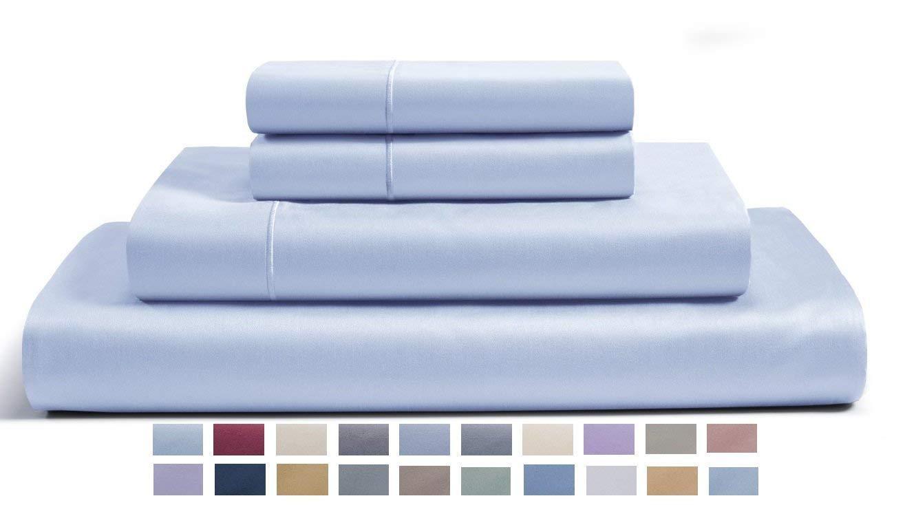 CHATEAU HOME COLLECTION 800-Thread-Count Egyptian Cotton Deep Pocket Sateen Weave Queen Sheet Set, White