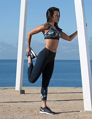 icyzone Padded Strappy Sports Bra Yoga Tops Activewear Workout Clothes for Women