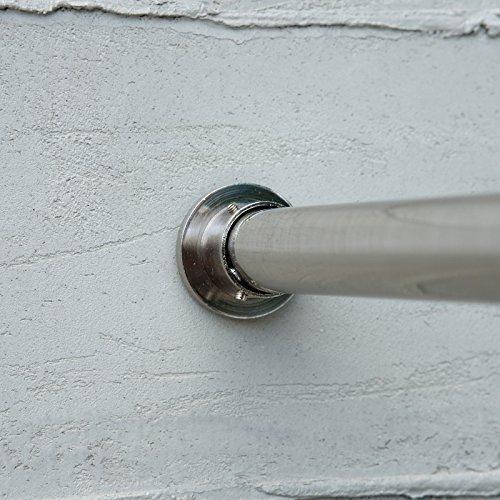 RoomDividersNow Premium Tension Curtain Rod, 120in-150in (Black)