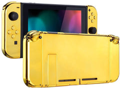 eXtremeRate Soft Touch Grip Back Plate for Nintendo Switch Console, NS Joycon Handheld Controller Housing with Full Set Buttons, DIY Replacement Shell for Nintendo Switch - Classics NES Style
