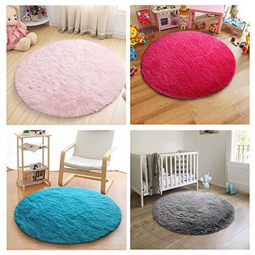 PAGISOFE Soft Girls Room Rug Baby Nursery Decor Kids Room Carpet 4' x 5.3',Pink