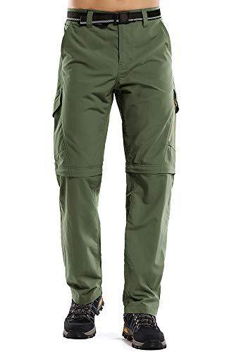 Mens Hiking Pants Adventure Quick Dry Convertible Lightweight Zip Off Fishing Travel Mountain Trousers