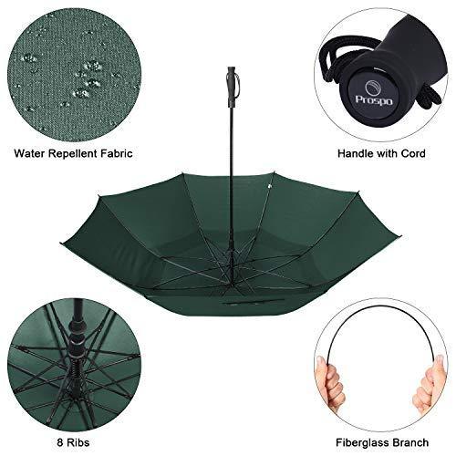 Prospo Golf Umbrella 62/68 inch Large Heavy Duty Automatic Open Windproof Double Canopy Oversized Stick Vented Umbrellas