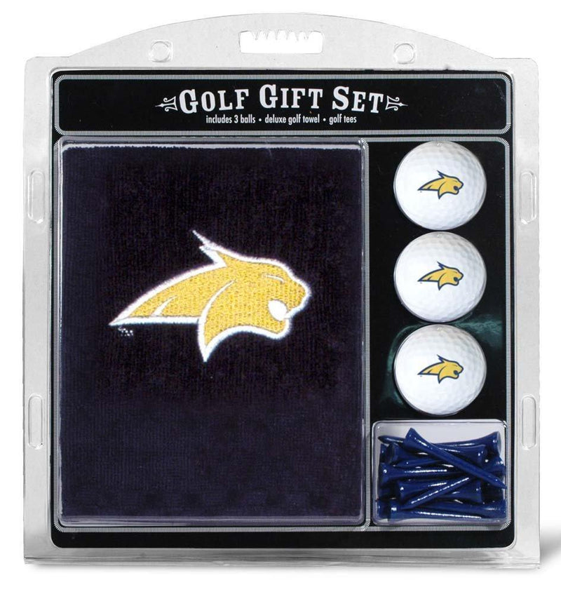 Team Golf NCAA Gift Set Embroidered Golf Towel, 3 Golf Balls, and 14 Golf Tees 2-3/4" Regulation, Tri-Fold Towel 16" x 22" & 100% Cotton