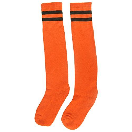 Youth Soccer Socks Fasoar Teens Knee High Football Socks Long Striped Rugby Tube Socks 2/6/10 Pairs