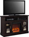 Ameriwood Home Chicago TV Stand with Fireplace, Rustic Gray