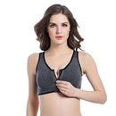 Women's Zip Front Sports Bra Wireless Post-Surgery Bra Active Yoga Sports Bras