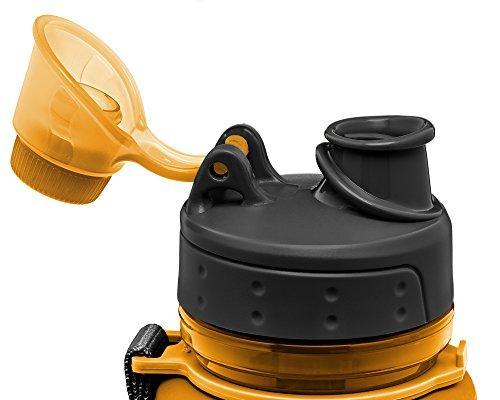 Nomader Collapsible Water Bottle - Leak Proof Twist Cap - BPA Free, 22 oz