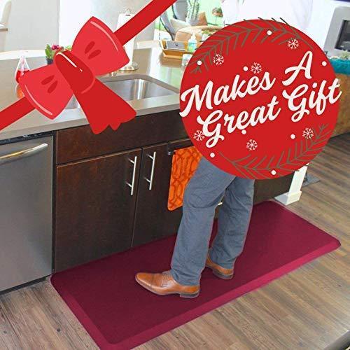 Anti Fatigue Comfort Floor Mat -Commercial Grade Quality Perfect for Standup Desks, Kitchens, and Garages - Relieves Foot, Knee, and Back Pain (20x39x3/4-Inch, Black) by Veracity & Verve